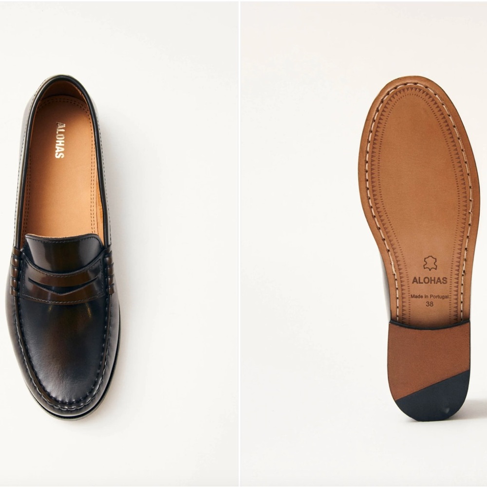 COPY - Alohas NWT size 7 brushed coffee brown loafers